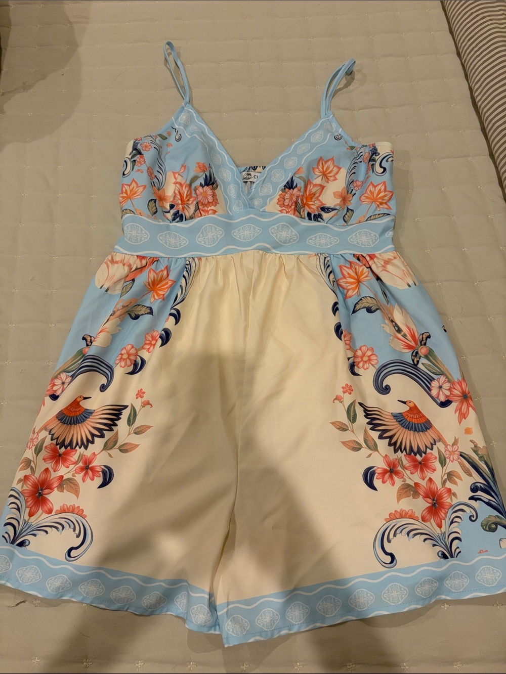 Cupshe Light Blue Floral Top